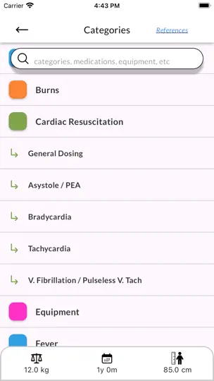 Captura de pantalla de STAT EM en iPhone 8