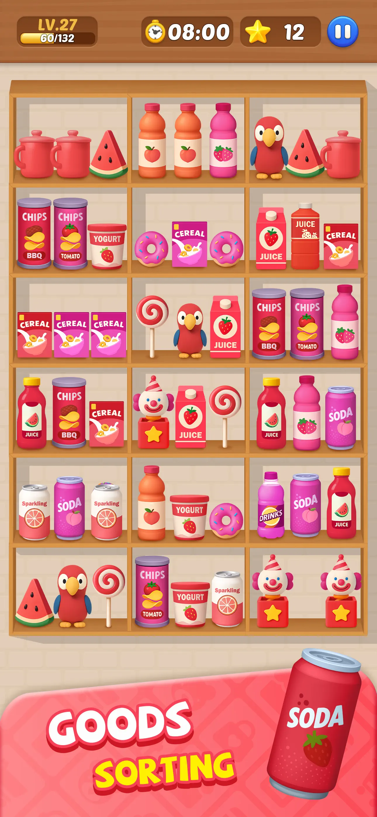 #3. Goods Rush! 3D Sort Puzzle (iOS) Bởi: Playdayy