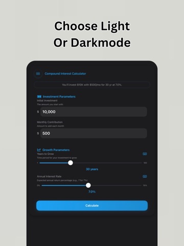 Compound Interest Calculator₊ iPad screenshot