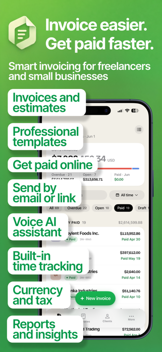 Simple Invoice Maker: Swiftly Screenshot 2 of 7