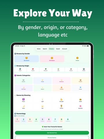 Muslim Baby Name - Boy & Girl iPad screenshot