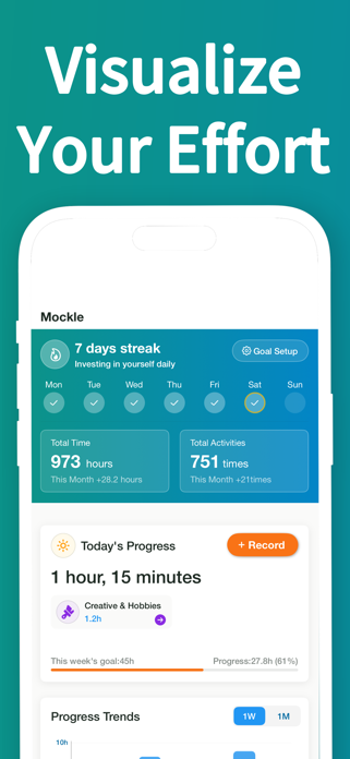 Mockle: Time Tracker & Focus Screenshot 1 of 6