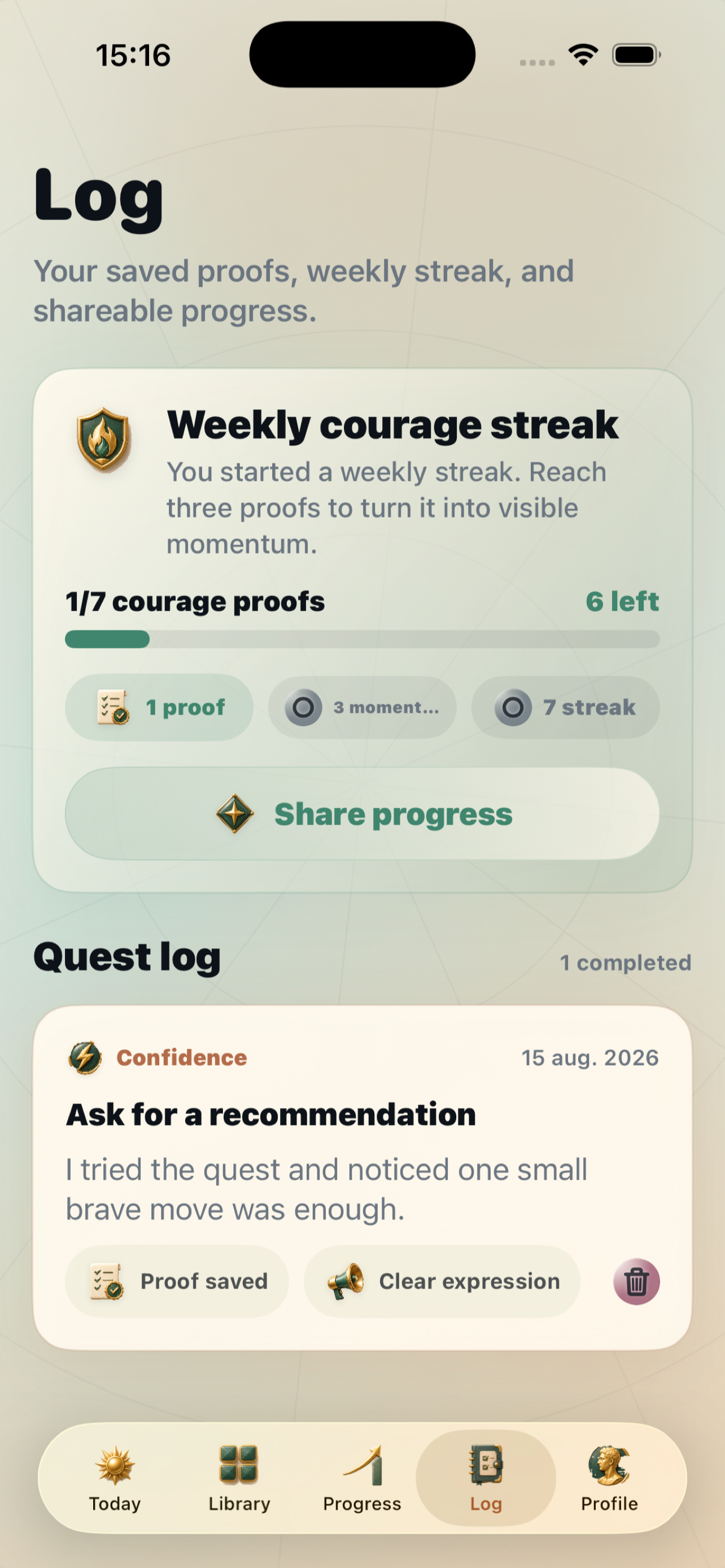 Courage Quest Daily screenshot 4