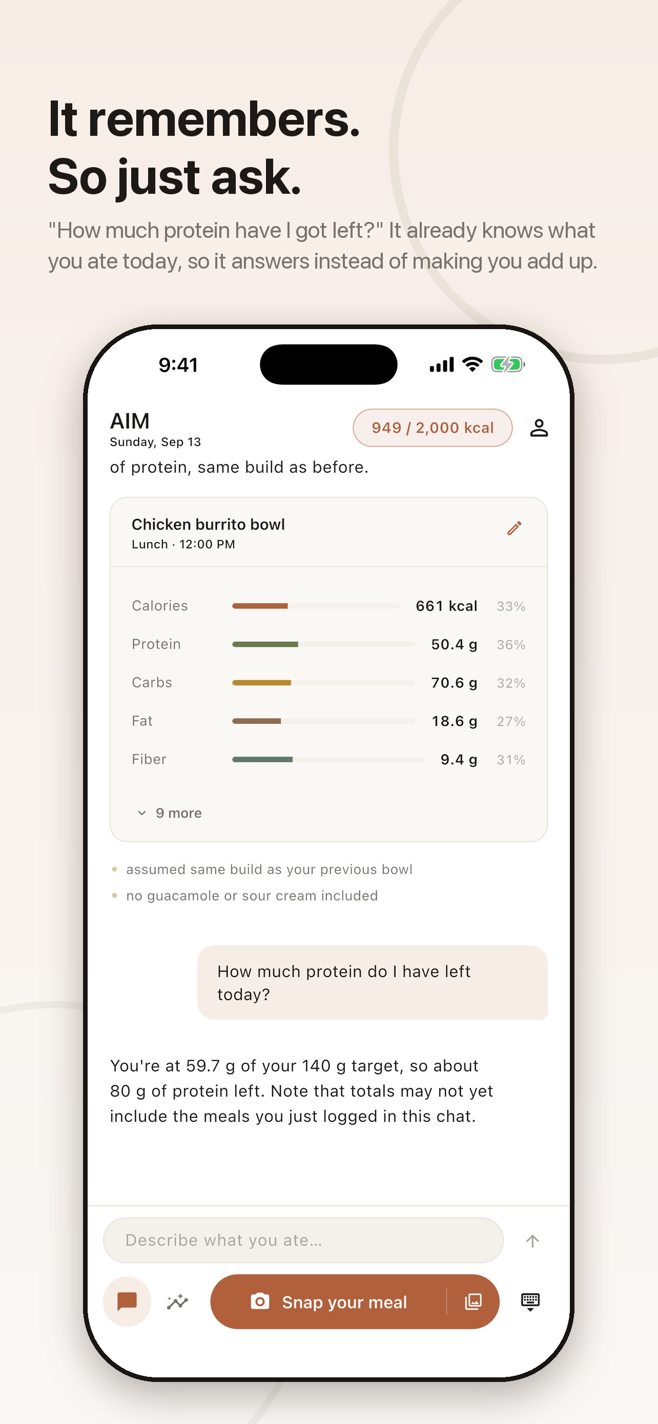 Screenshot 2 of AI Macros - Food Tracker
