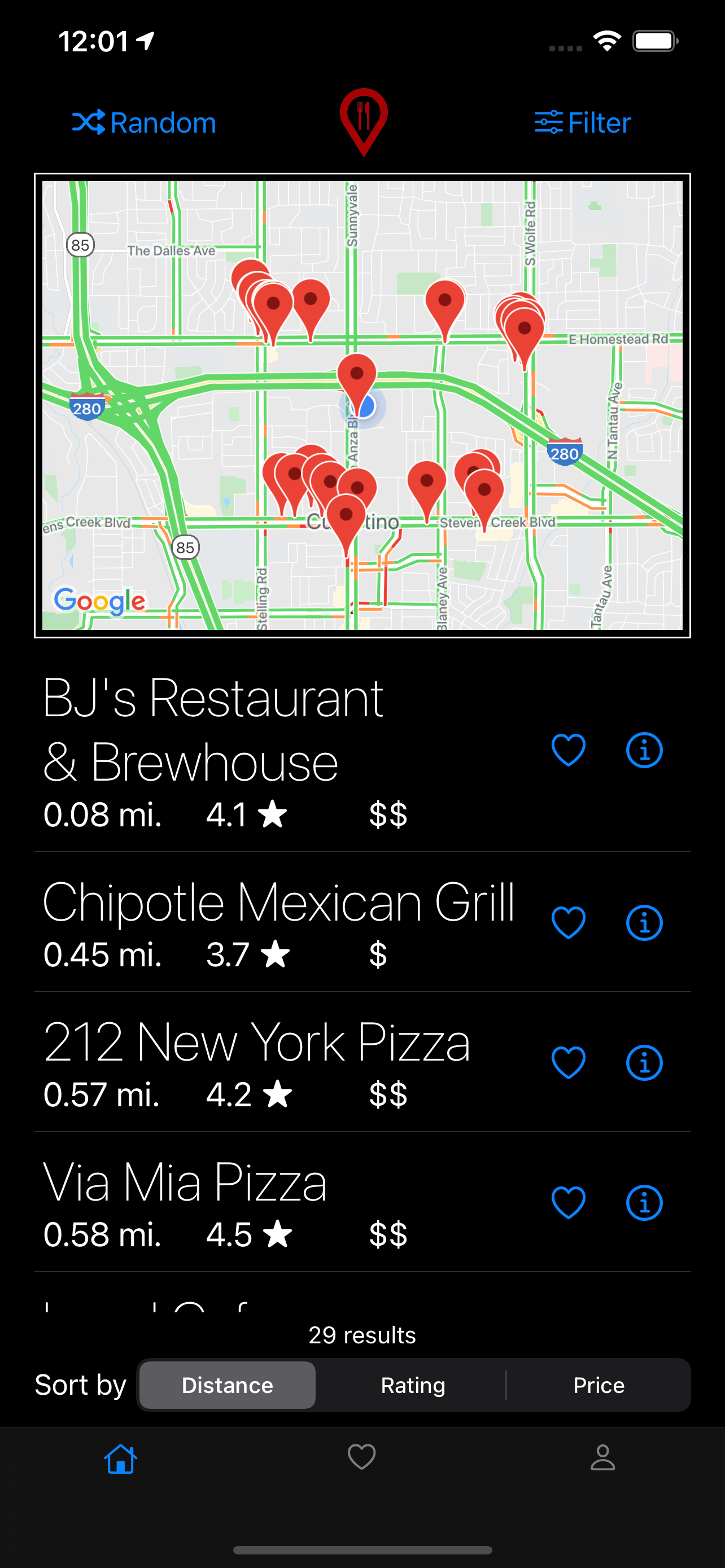 uPick - Food Suggestions