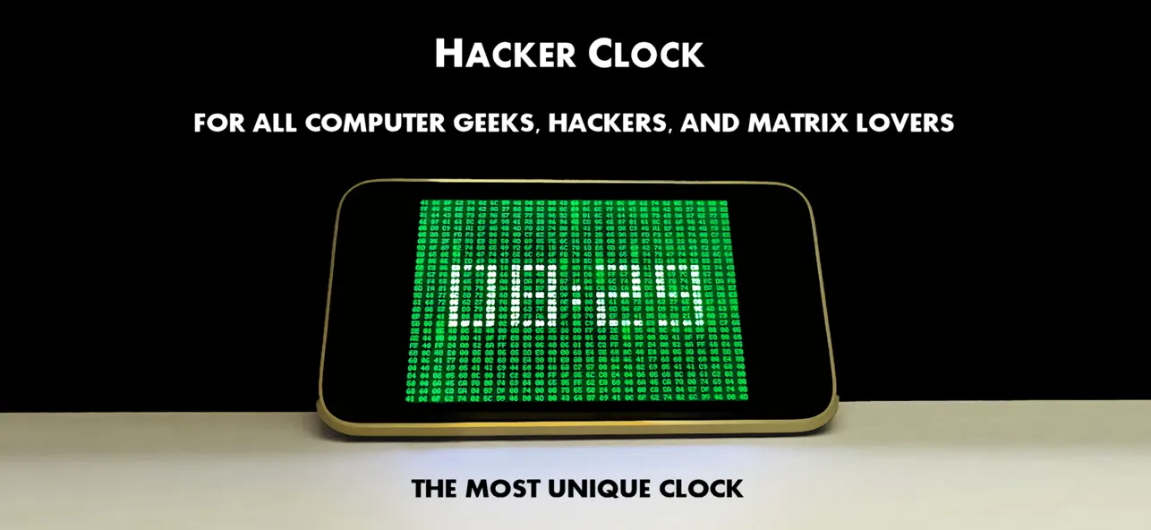 Screenshot #1 pour Hacker Clock - Green Matrix