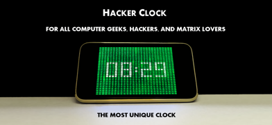 Hacker Clock - Green Matrix Screenshot 1 of 2