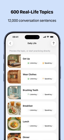MiiTalk Learn English with AI iPhone screenshot