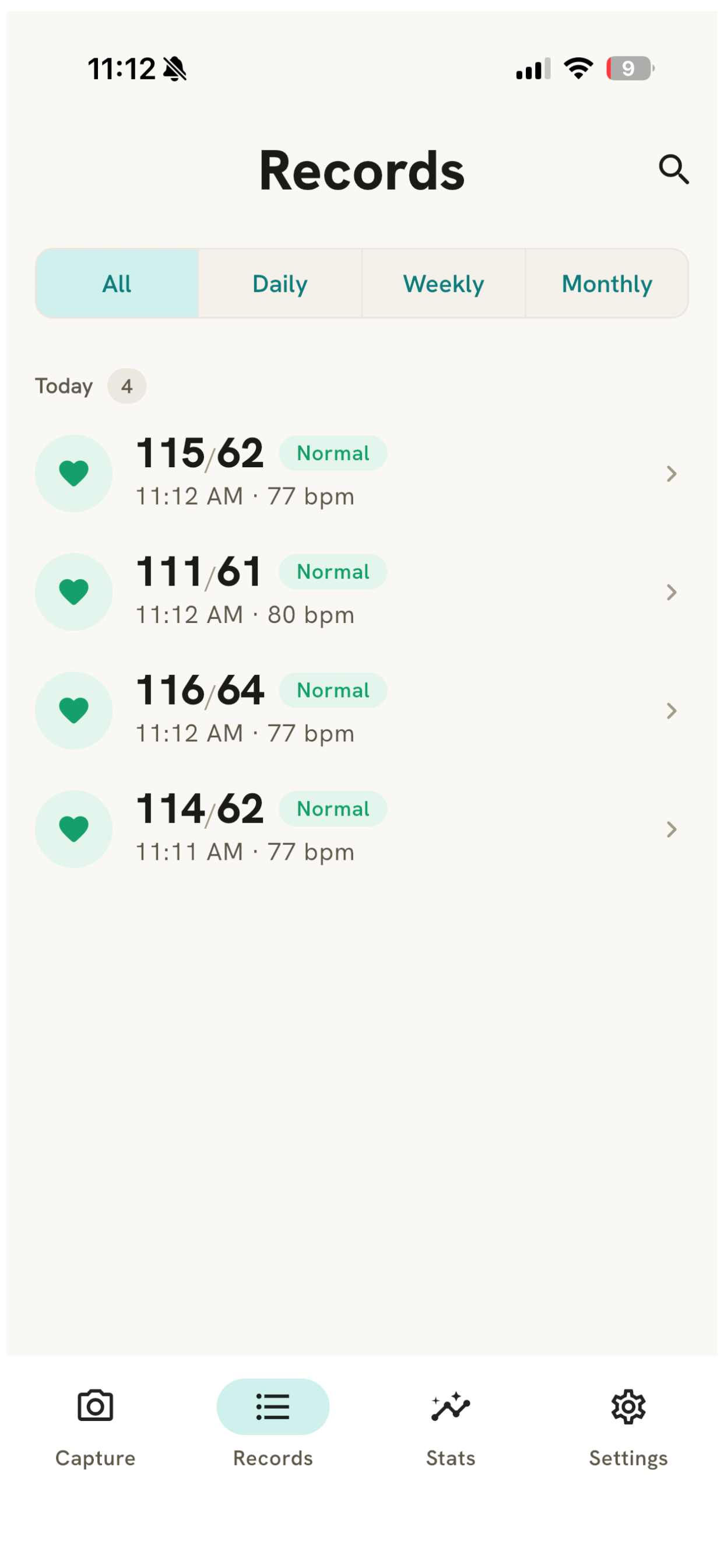 SnapSana: Blood Pressure Log screenshot 3