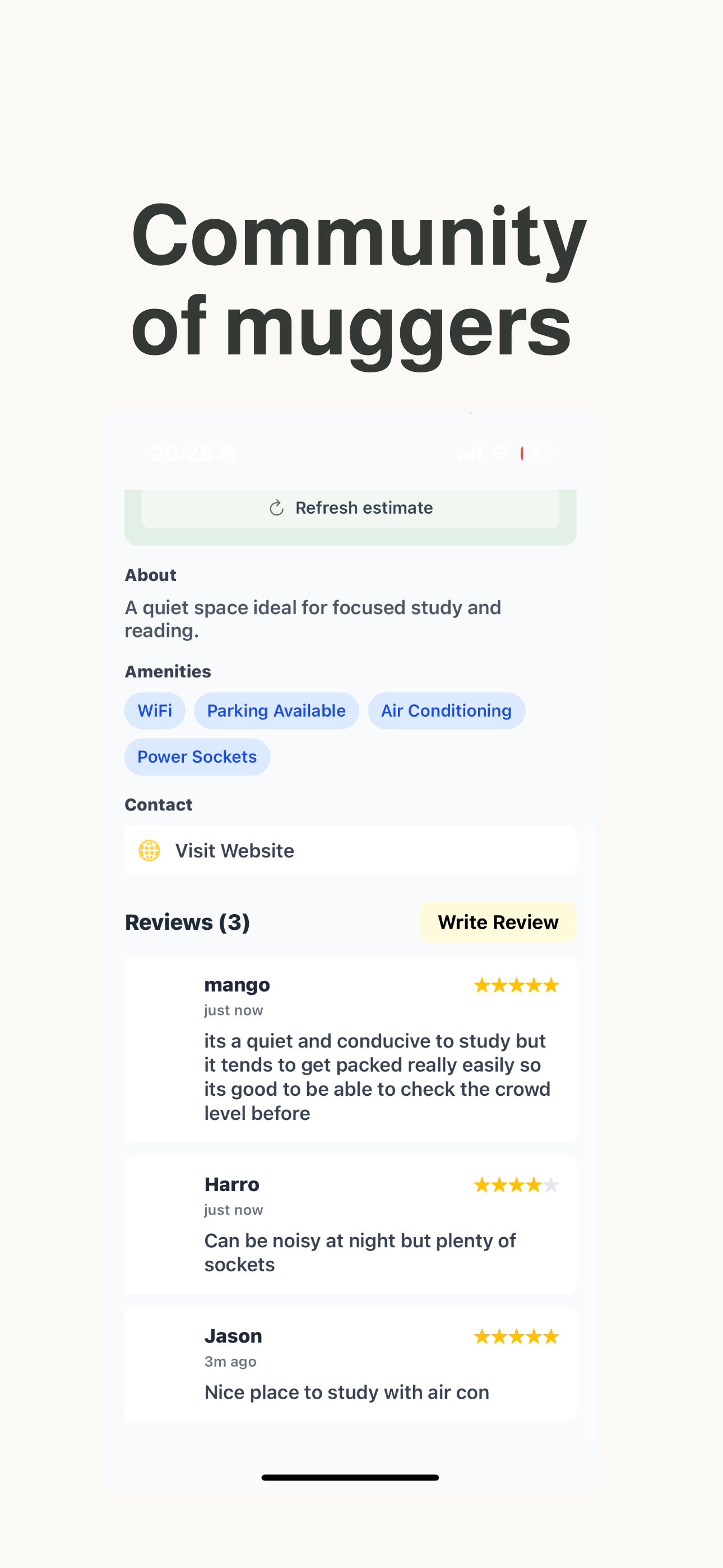 Muggerino: Study Spot Finder screenshot 9