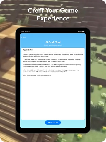 AI Chunk Base for Minecraft iPad screenshot