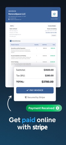 BlueBee: Estimate & Invoice Screenshot 4 of 9