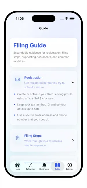 SARS Tax Return Guide 2026 iPhone screenshot 5