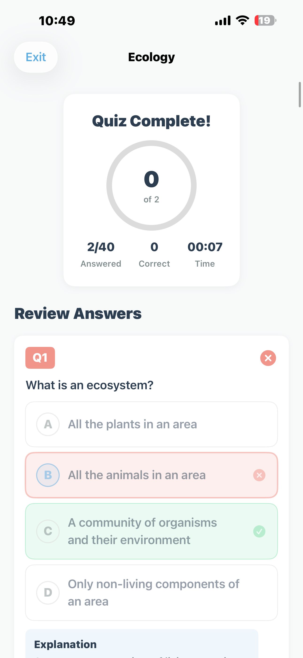 GCSE Biology Quiz