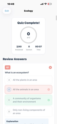 GCSE Biology Quiz iPhone screenshot