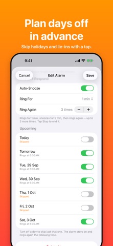 Alarm Plus – Skip a Day screenshot 4