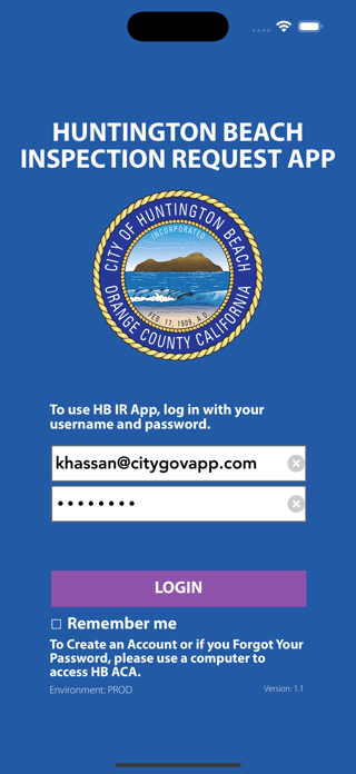 Surf City Inspection Request Screenshot 1 of 5