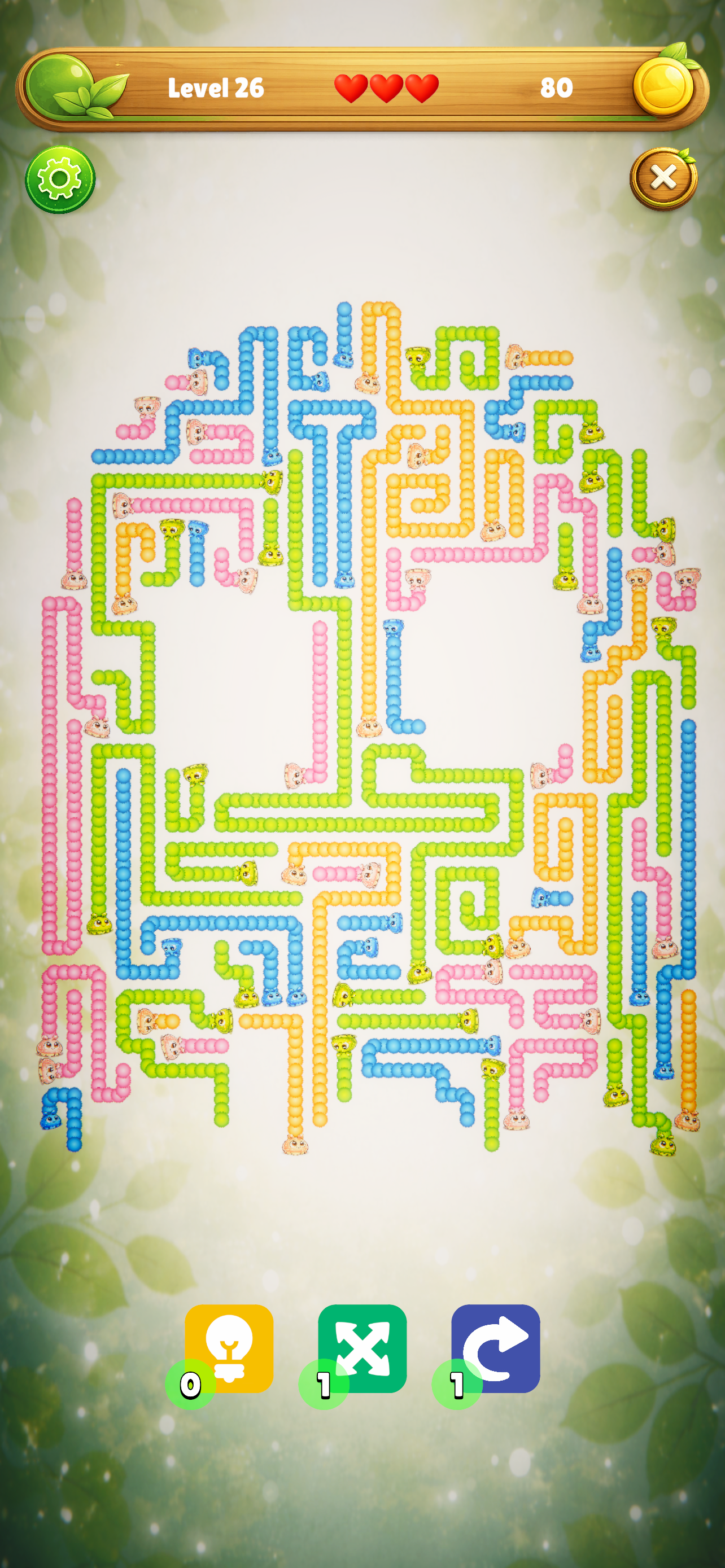 Caterpillar Maze Escape Game