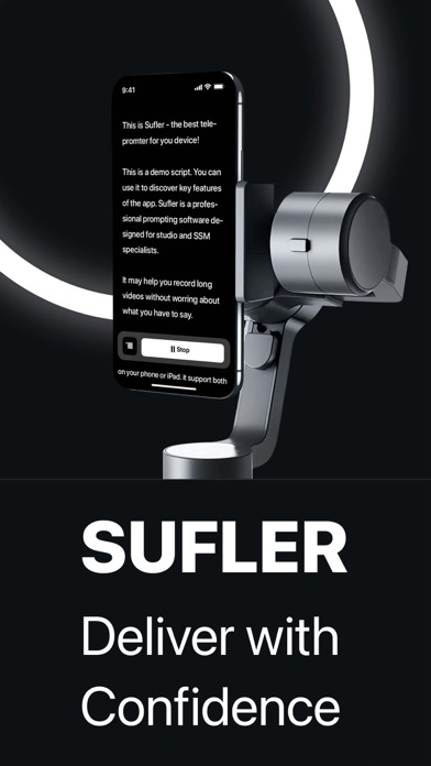 Screenshot #1 pour Sufler: teleprompter camera