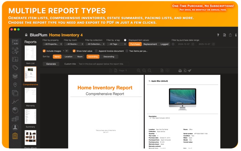 BluePlum Home Inventory Screenshot 8 of 10