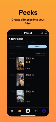 Peekd iPhone screenshot