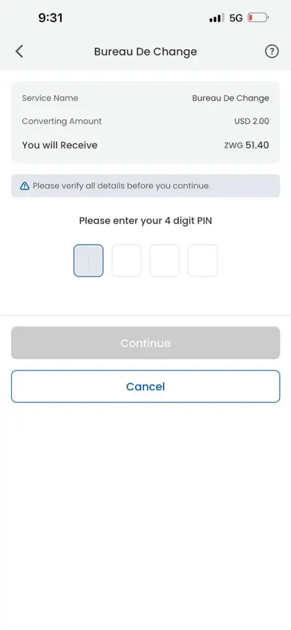 Screenshot 3 di 3 di EcoCash Super App