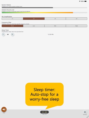 Loudly: Sound Amp. Sleep Timer iPad screenshot