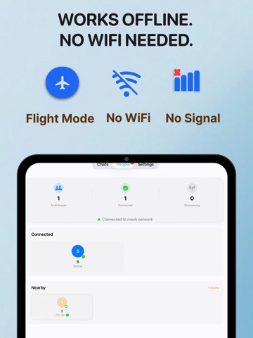 Flight Mode Chat iPad screenshot