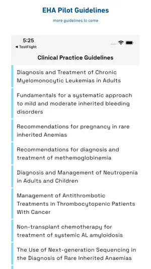 EHA Guidelines screenshot 3