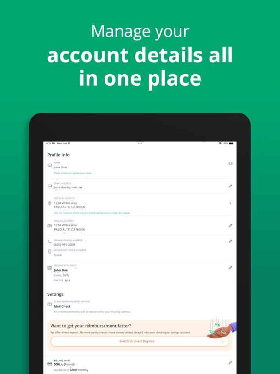 Healthy Paws App iPad screenshot 8 - Finance app