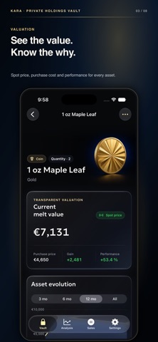 Physical Gold Inventory – Kara iPhone screenshot
