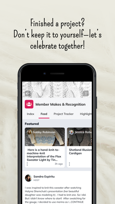 Machine Knit Community iPhone screenshot