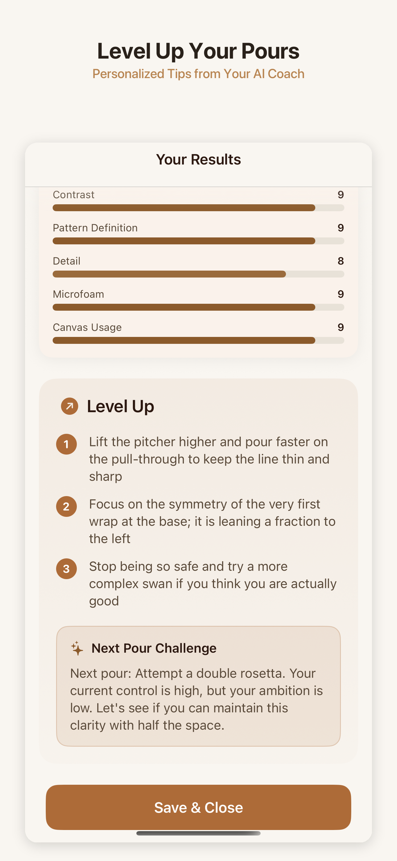 Foamo - Latte Art Grader