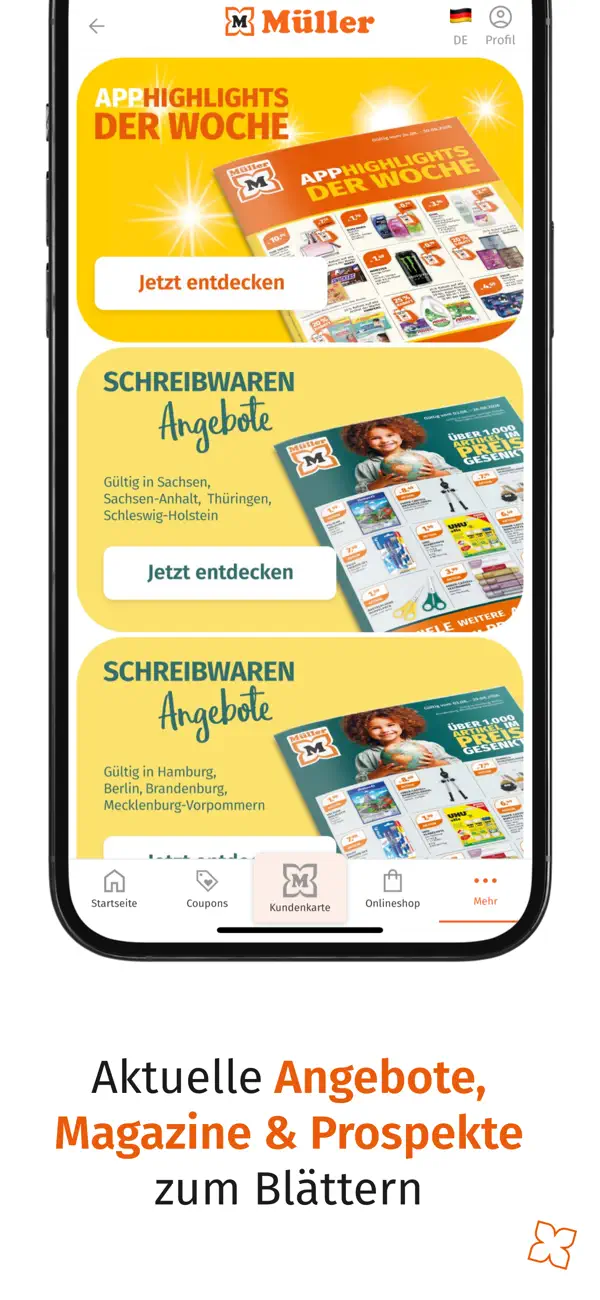 Müller iPhone App Screenshot 6 – Shopping
