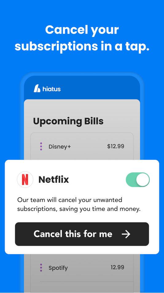 #2. Hiatus - Subscriptions & Bills (iOS) 由: Hiatus Inc.