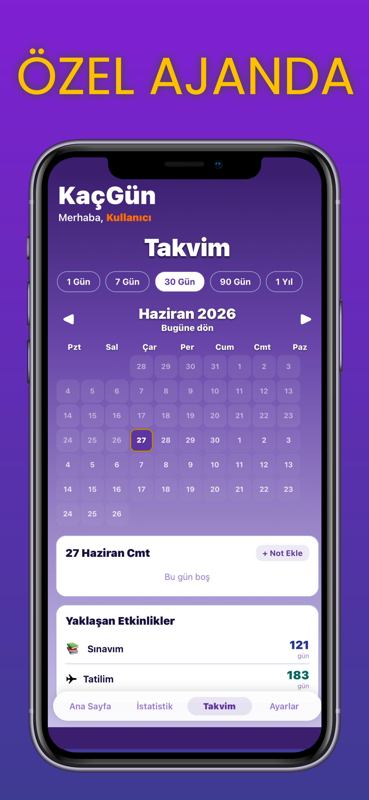 KaçGün — Alışkanlık Takipçisi