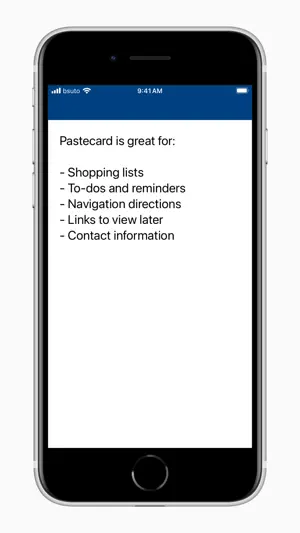 Pastecard screenshot 1