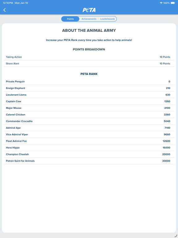 PETA: Saving Animals Made Easy iPad screenshot
