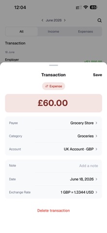 Nomad Budget – Multi-Currency Screenshot 3 of 5