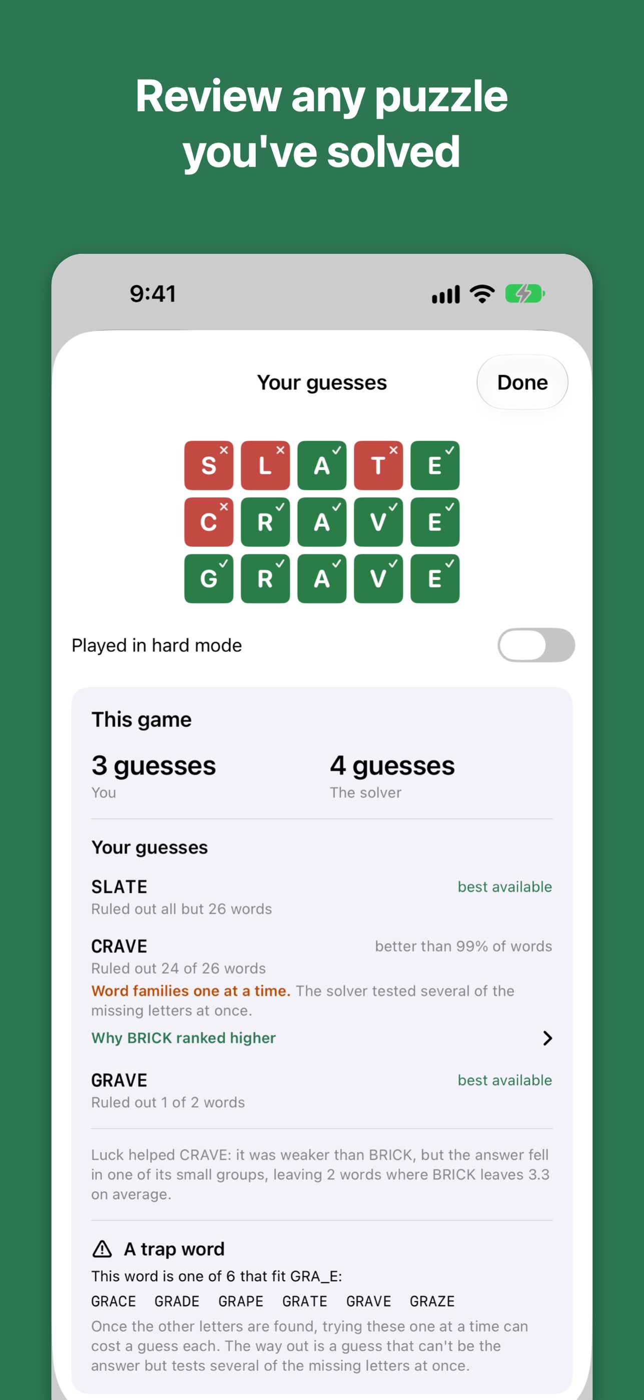 Screenshot 3 of Guess Grid: Word Puzzle Coach