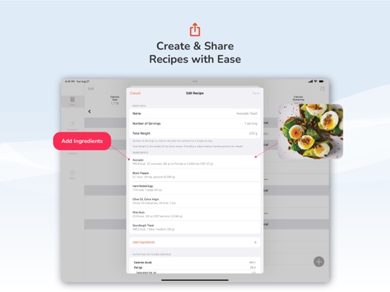 Calorieënteller Pro Tracker iPad app afbeelding 8