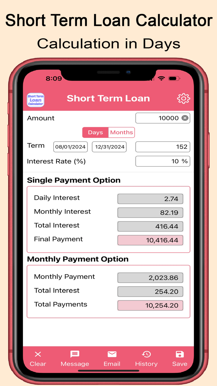 Short Term Loan Calculator
