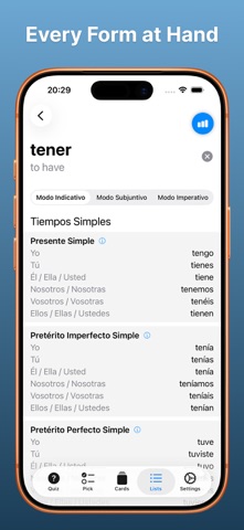 Verbooster Learn Spanish Verbs Screenshot 7 of 8