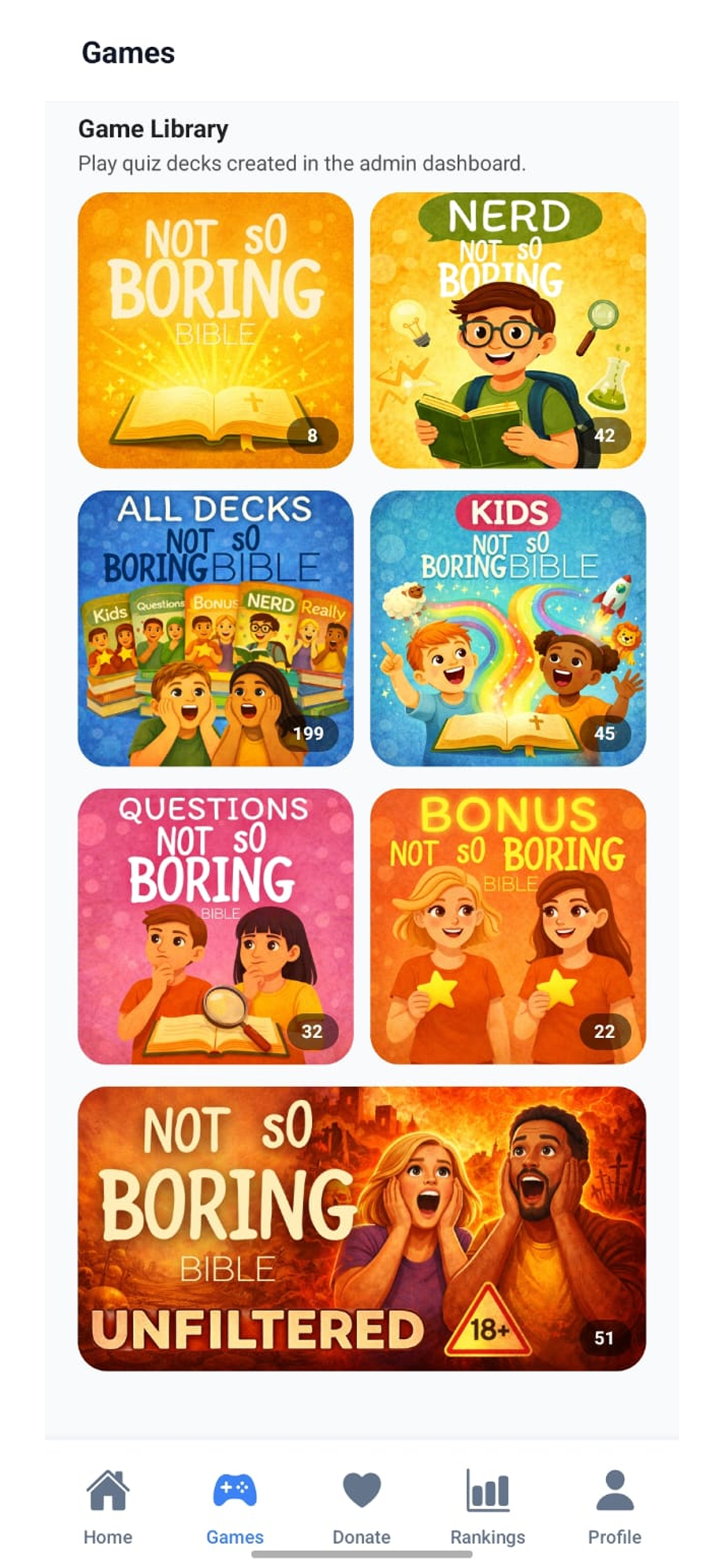 Not So Boring Bible Trivia