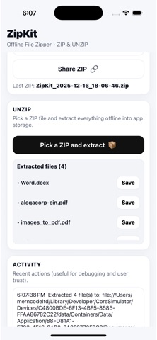 ZipKit: Offline File Zipper Screenshot 6 of 7