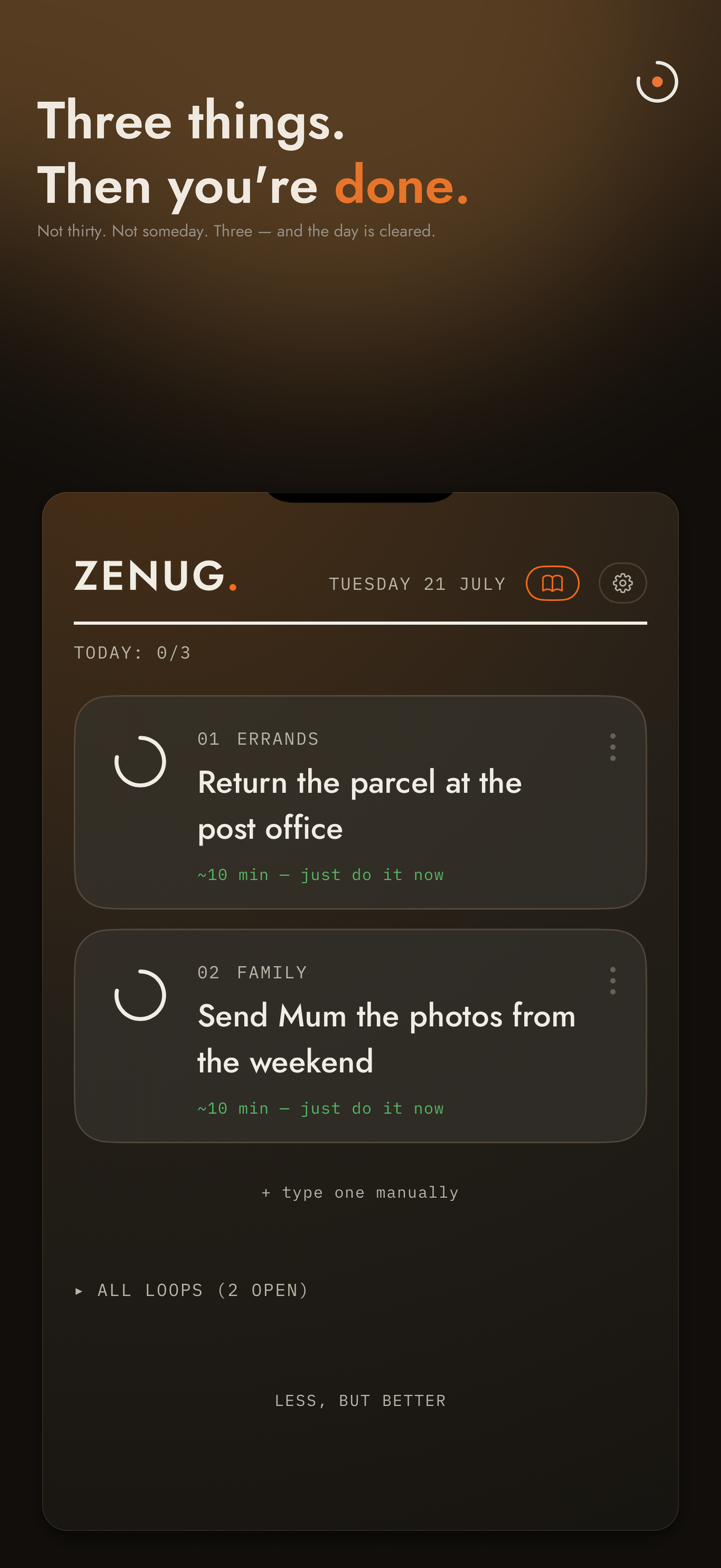 ZENUG: Voice To-Do & Focus screenshot 1
