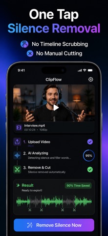 ClipFlow - AI Silence Remover Screenshot 2 of 10