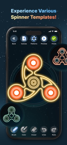 Finger Spinner: Neon Glow Art screenshot