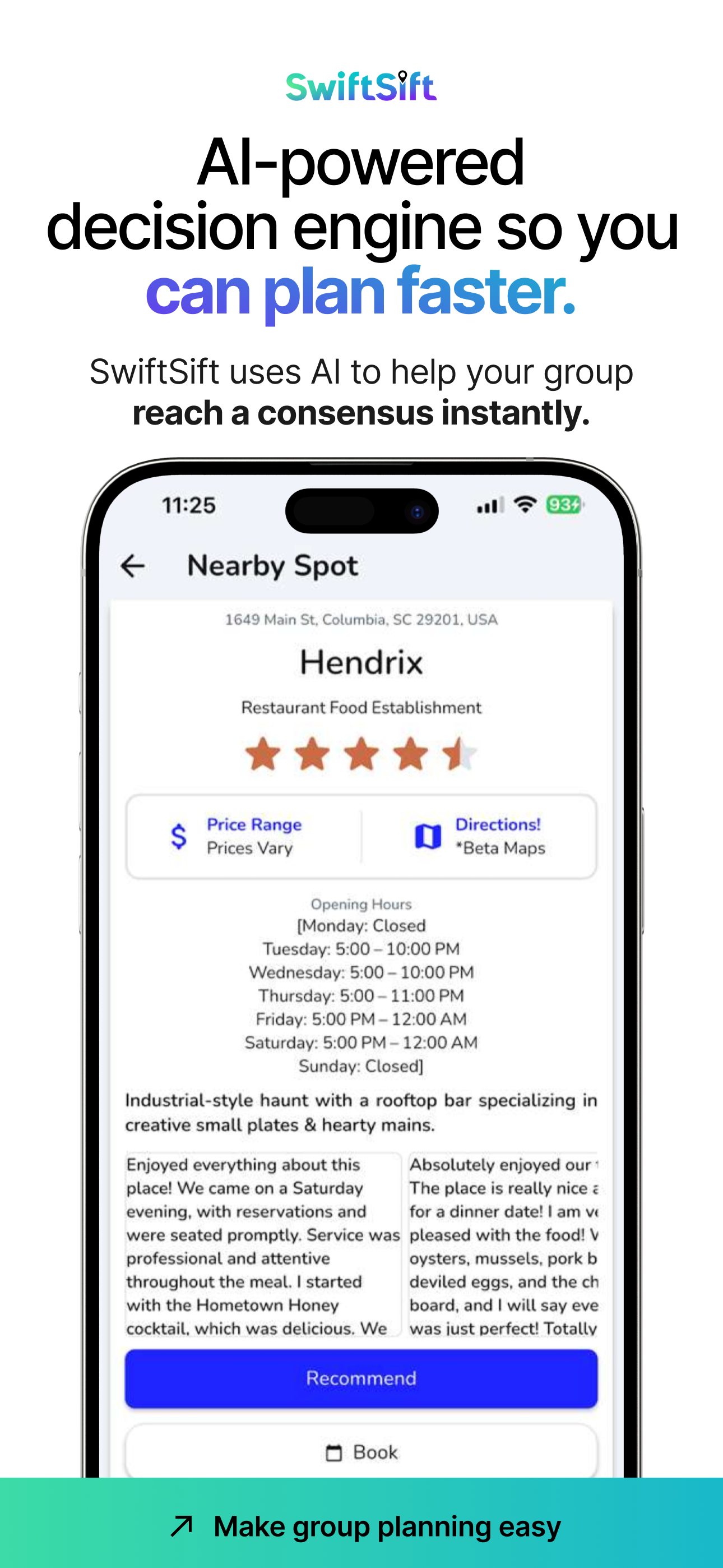 SwiftSift: Group Planner screenshot 4