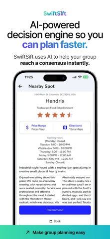 SwiftSift: Group Planner iPhone screenshot